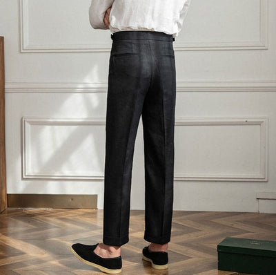 St. Barts Linen Pleated Trousers – Coastal Cool Meets City Sophistication