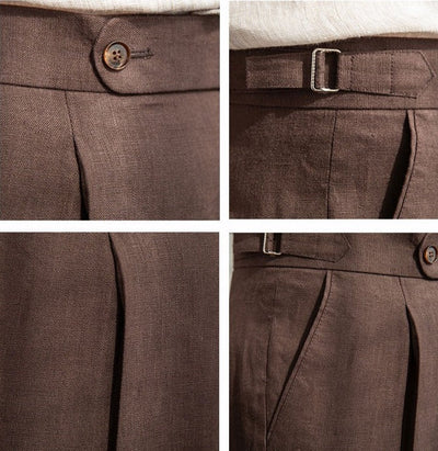 St. Barts Linen Pleated Trousers – Coastal Cool Meets City Sophistication