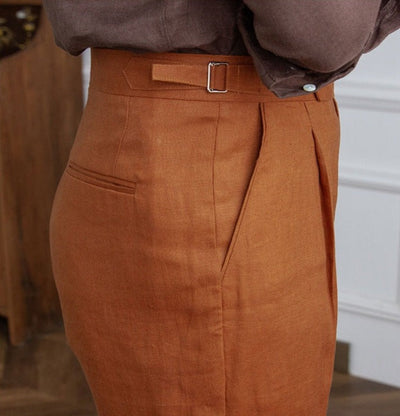St. Barts Linen Pleated Trousers – Coastal Cool Meets City Sophistication