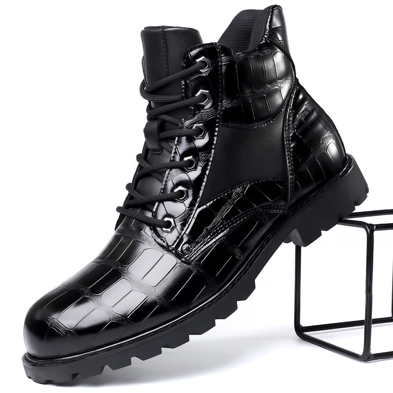 D. Ferrara | Leather Croc Boots