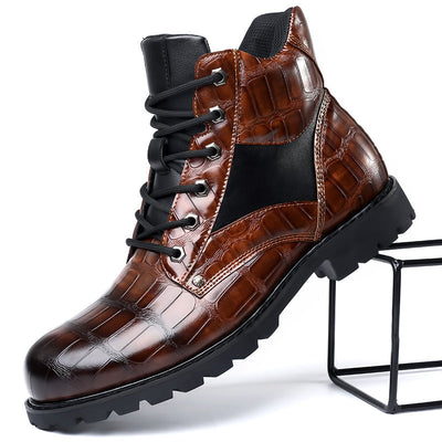 D. Ferrara | Leather Croc Boots