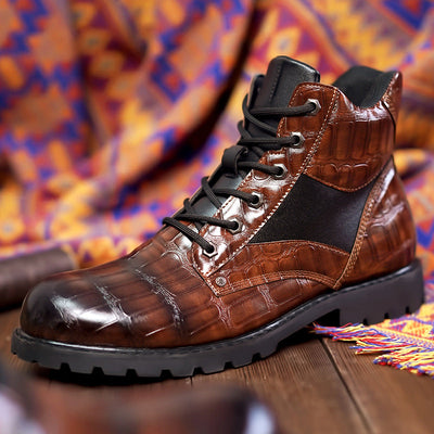 D. Ferrara | Leather Croc Boots