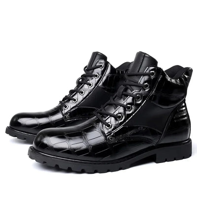 D. Ferrara | Leather Croc Boots