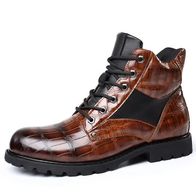 D. Ferrara | Leather Croc Boots