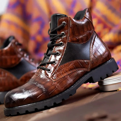 D. Ferrara | Leather Croc Boots