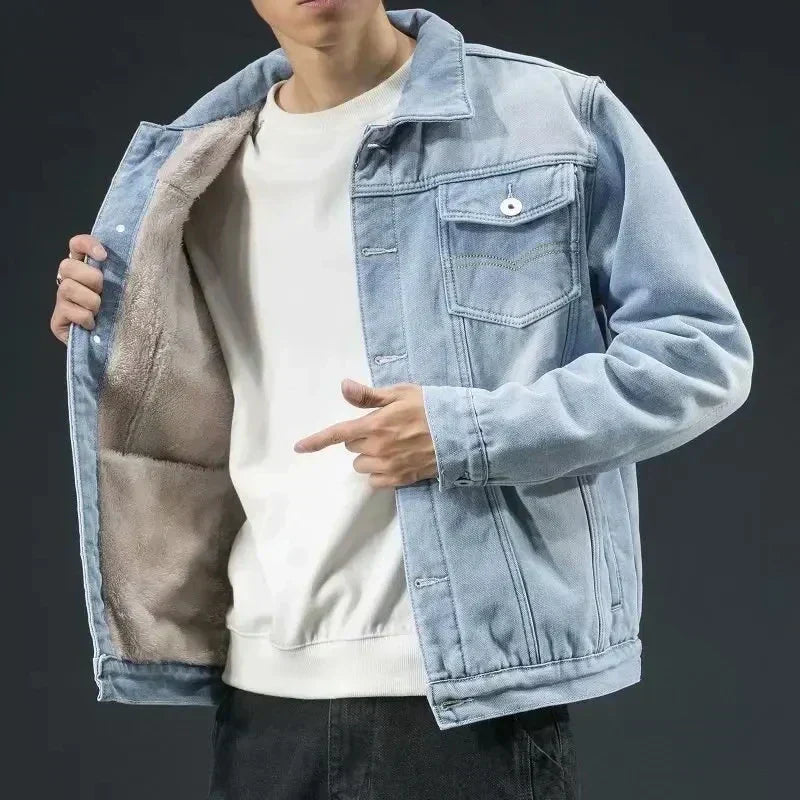 Hugh | Fleece-Lined Denim Jacket