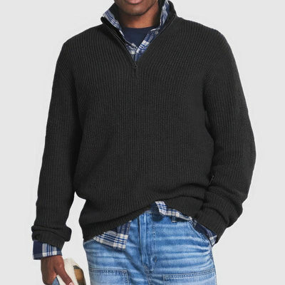 Finn | Knitted Zip Collar Sweater for Men