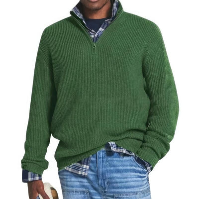 Finn | Knitted Zip Collar Sweater for Men