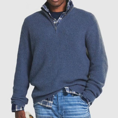 Finn | Knitted Zip Collar Sweater for Men