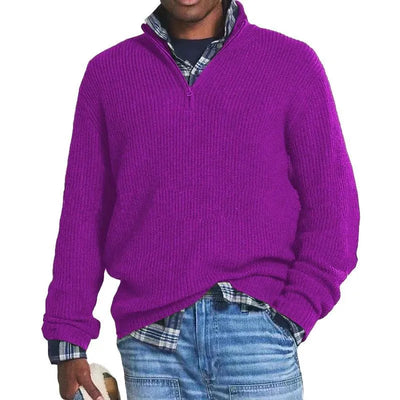 Finn | Knitted Zip Collar Sweater for Men