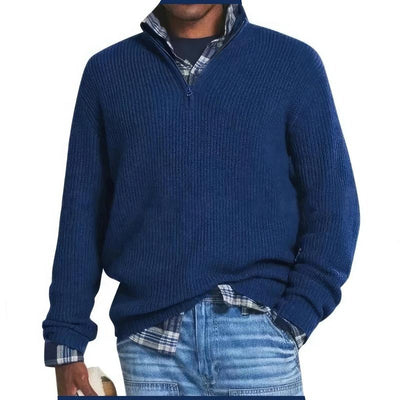 Finn | Knitted Zip Collar Sweater for Men