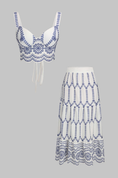 Ellie | Floral Tie Back Set