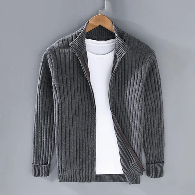 Lucas Casual Zipper Cardigan – Refined Comfort, Seasonless Style