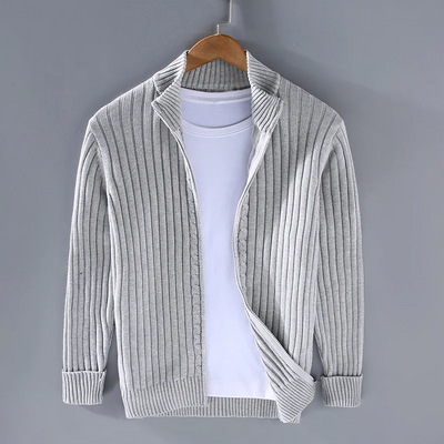 Lucas Casual Zipper Cardigan – Refined Comfort, Seasonless Style