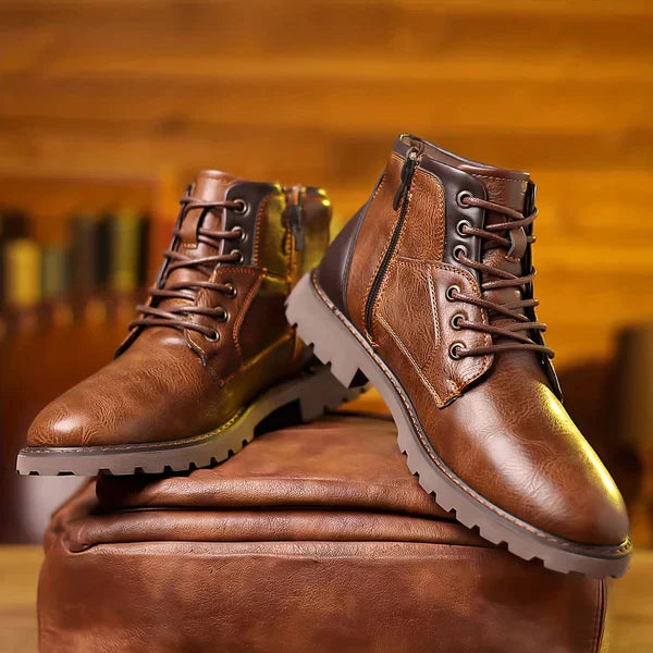 Jeff | Rugged Lace-Up Boots
