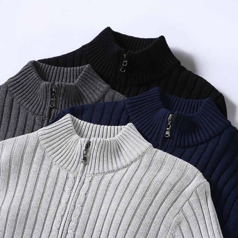 Lucas Casual Zipper Cardigan – Refined Comfort, Seasonless Style