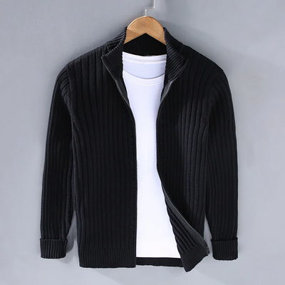 Lucas Casual Zipper Cardigan – Refined Comfort, Seasonless Style